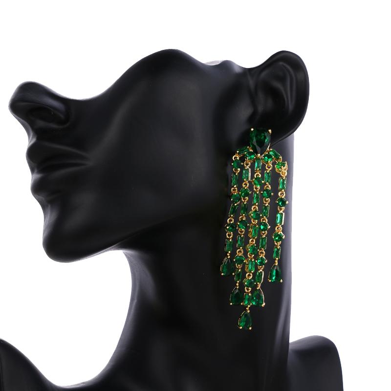 Emmaya Luxury Long Earrings For Women Wedding Party AAA Clear Cubic Zirconia Tassel Earrings Party Wedding