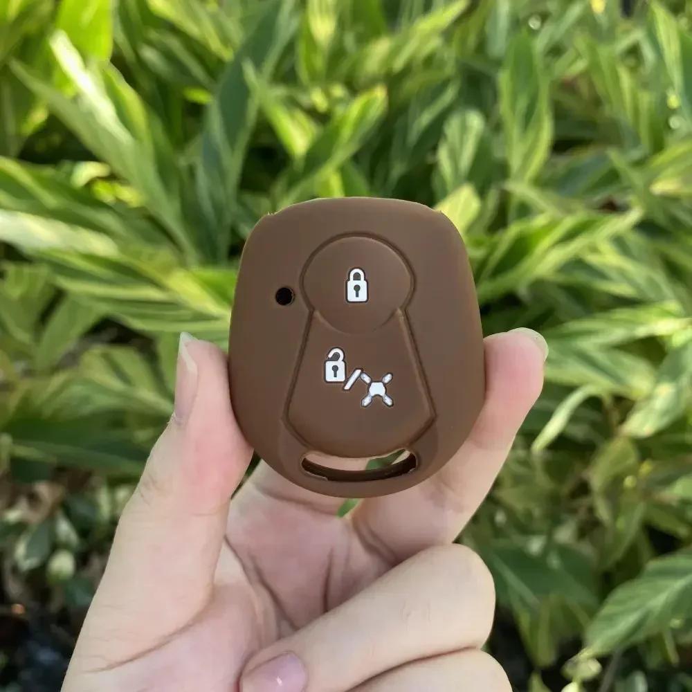 2 Buttons Silicone Car Key Cover Case Protective Skin Shell Rubber Set for Ssangyong Actyon Kyron Rexton Keychain Accessories