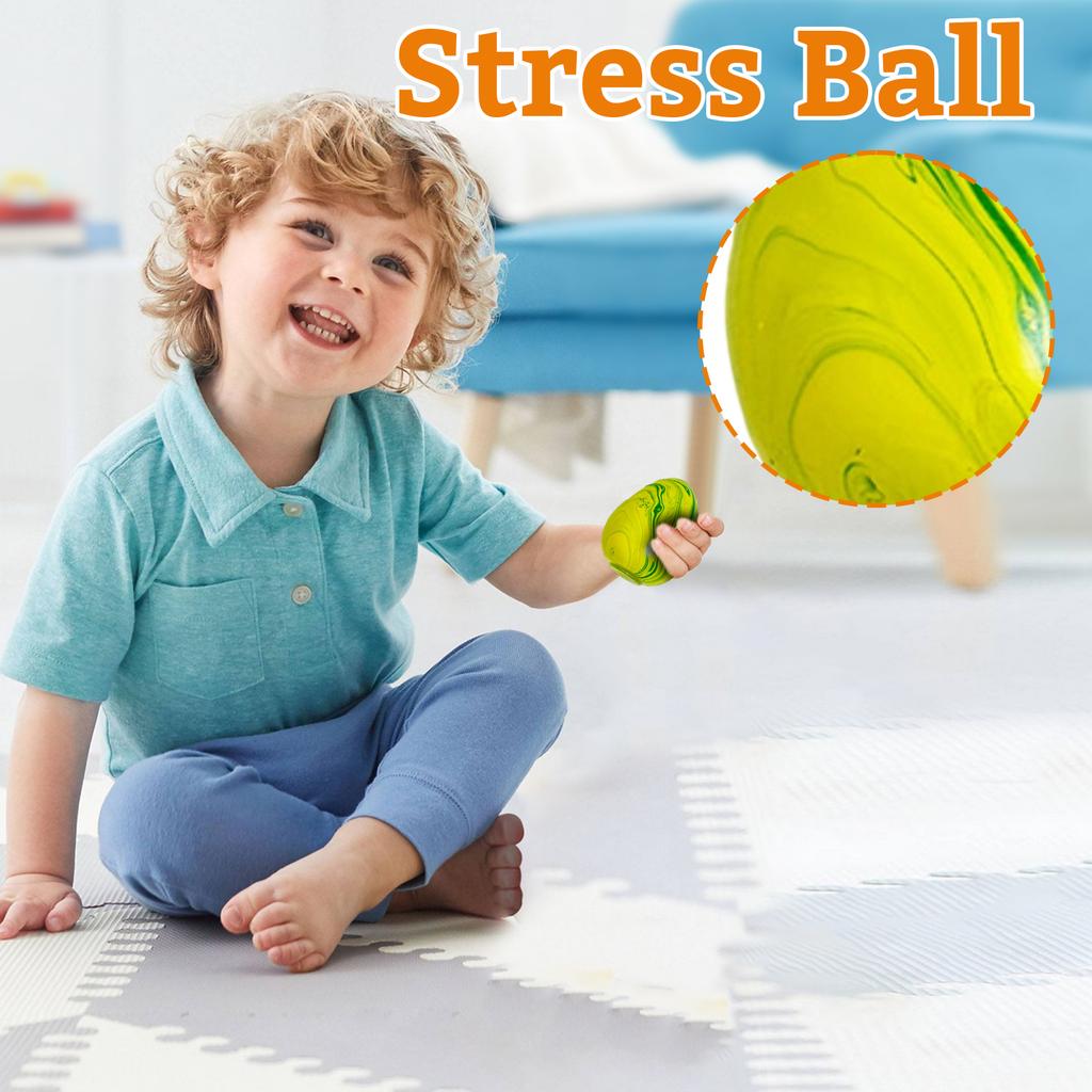 Egg Shaped Stress Relief Toy with Marble Pattern for Squeezing and Fidgeting Suitable for Home Office Use Durable Material for Repeated Use