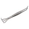 Root Rake with Tweezer 3 Prong Stainless Steel Loosen Soil Bonsai Tree Tools with Ergonomic Handle Bent