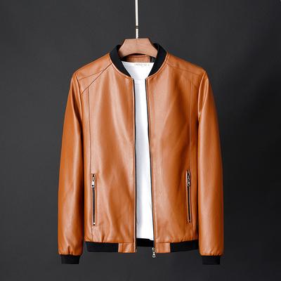 Kurtka skórzana męska modna moto biker wiatroszczelna casualowa skórzana kurtka motocyklowa kurtka ze skóry pu