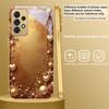 Goldenes Band und Schleife Für Samsung A 31 32 A33 A34 35 14 A15 13 16 25 26 50 52 53 54 55 56 70 71 72 73 Goldenes Glas Handyhülle