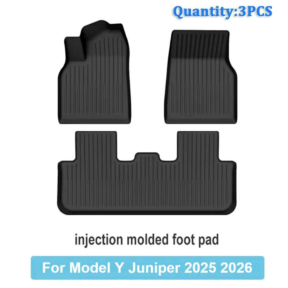 TPE Car Integrated Trunk Liners For Tesla Model Y Juniper 2025 2026 Double Layerd Mats Trunk Door Sill Guard Plate Backrest Mats