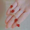 Golden Rose Natural Red Agate Round Beads Adjustable Bracelet Women Ornaments Gentle Style Fine Jewelry Gifts