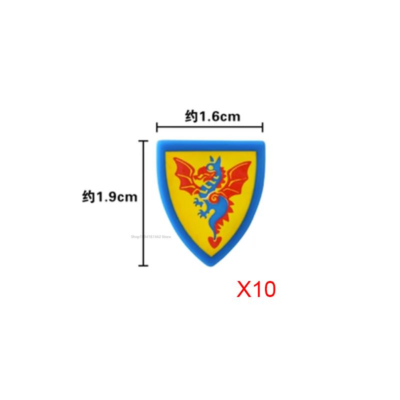 Medieval Roman Knight Legion Building Block Castle Green Dragon Forest Wolf War Horse Dragon Lion Shield Armor Cloak Brick Toys