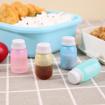 4PCS Mini Sauce Bottle Refillable Ketchup Honey Salad Containers Bottles Portable Sauce Jars Lunch Box Dressing Dispensers Box