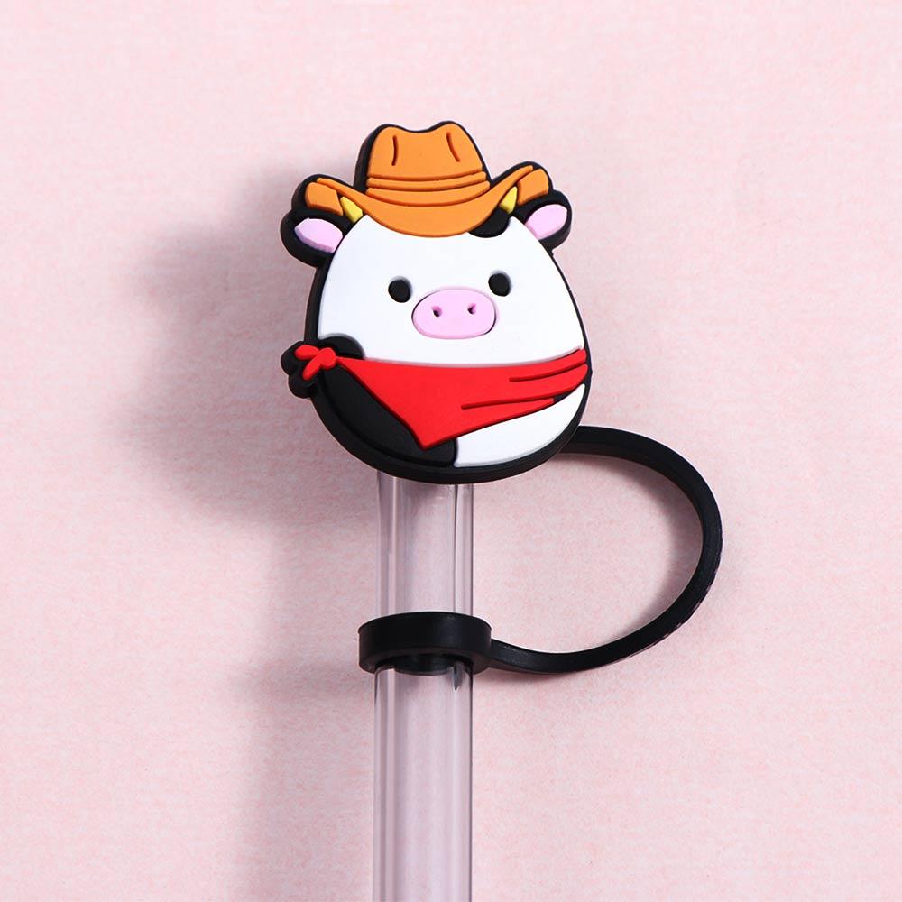 Dust-proof Cow Straw Cover 10mm Straw Plug Reusable Straw Topper  30/40Oz Cup