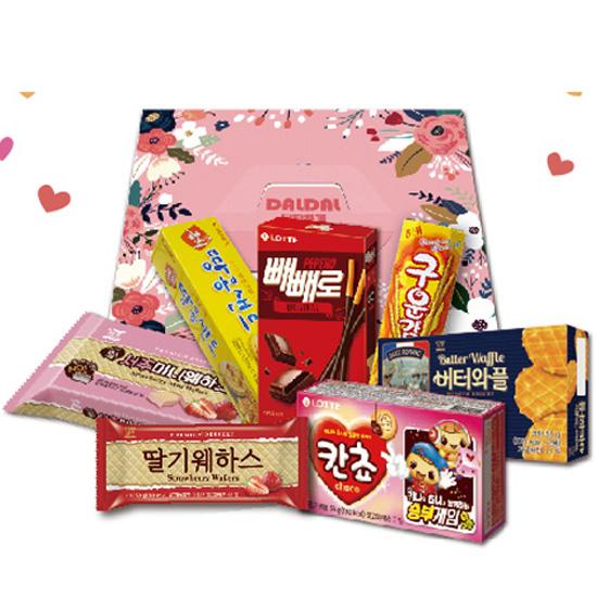 

Корейский подарочный набор закусок Сладкие закуски (1 коробка/7 видов закусок) Корейская еда 1 Box