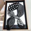 New Versatile Imitation Silk with Suit Silk Scarf Fashionable Women's Small Square Silk Scarf French Spring and Autumn Scarf