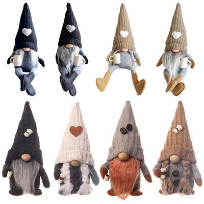 Gnome Dolls Plush Coffee Gnomes Coffee Bar Decoration for Farmhouse Kitchen Plush Doll Home Decoration