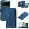 For iPhone 17 Pro Case Tulip Leather Phone Cover with 5 Card Slots Wallet