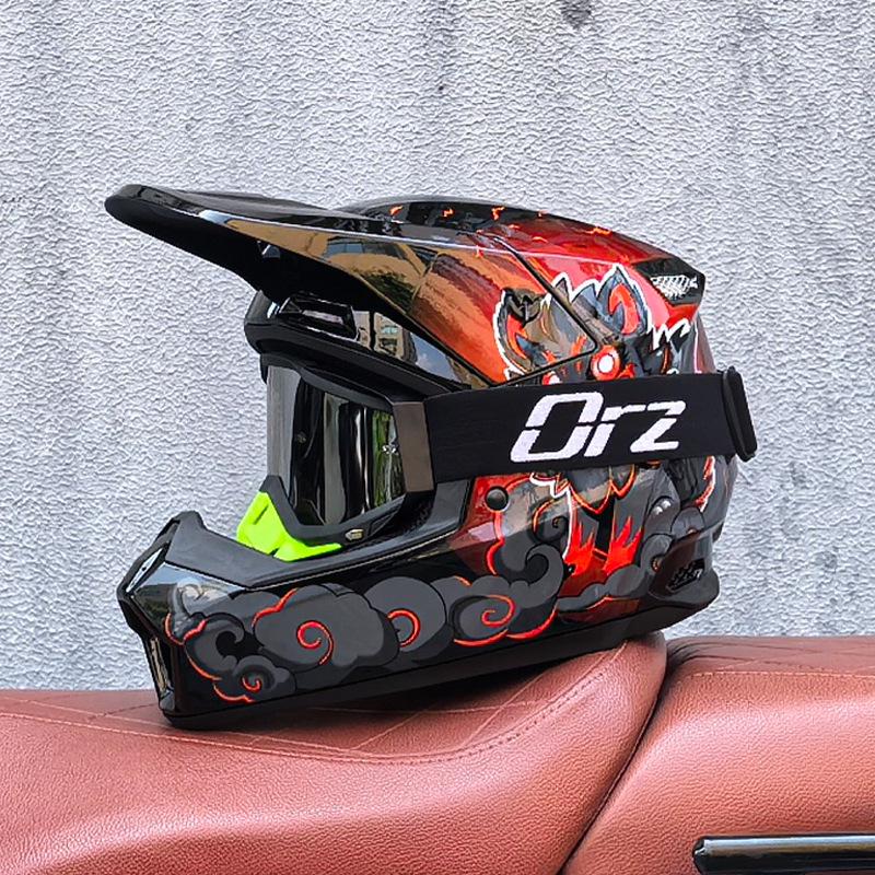 ORZ Full-Face Helmet for Off-Road, Electric Scooters, Mountain Biking, and Street Riding