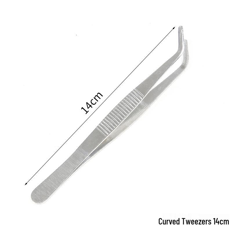 Extra Long Stainless Steel Bent Tip Tweezers for Aquatic Plants and Multi-Purpose Use.