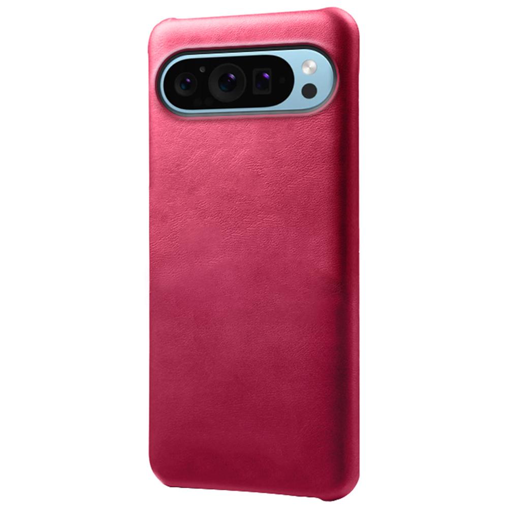 Für Google Pixel 9/Pixel 9 Pro Hüllen Slim-Fit Kalbsleder Textur Handyhülle PU-Leder+PC Handyhülle