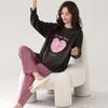 Pajamas Women'S Pure Cotton Long-Sleeved Cotton Cute Loungewear Set Can Be Worn Outside