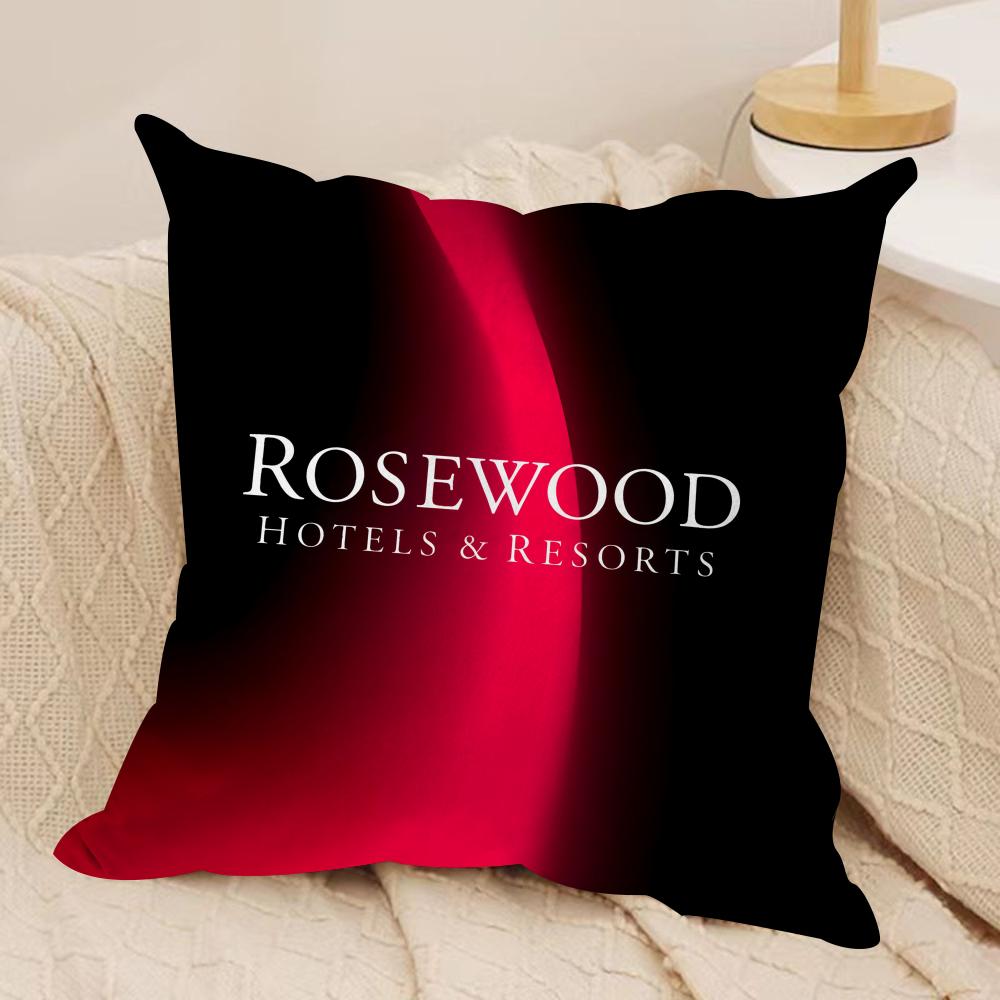 Classic RRosewood Brand HHotel Cushion Cover Short plush Doublesided Print Square Throw Pillow Covers Sofa Home Cushion Decor