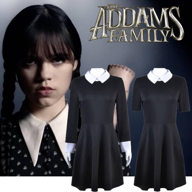 Stylish The Addams Family 2 Halloween Costume For Gothic Cosplay Party
