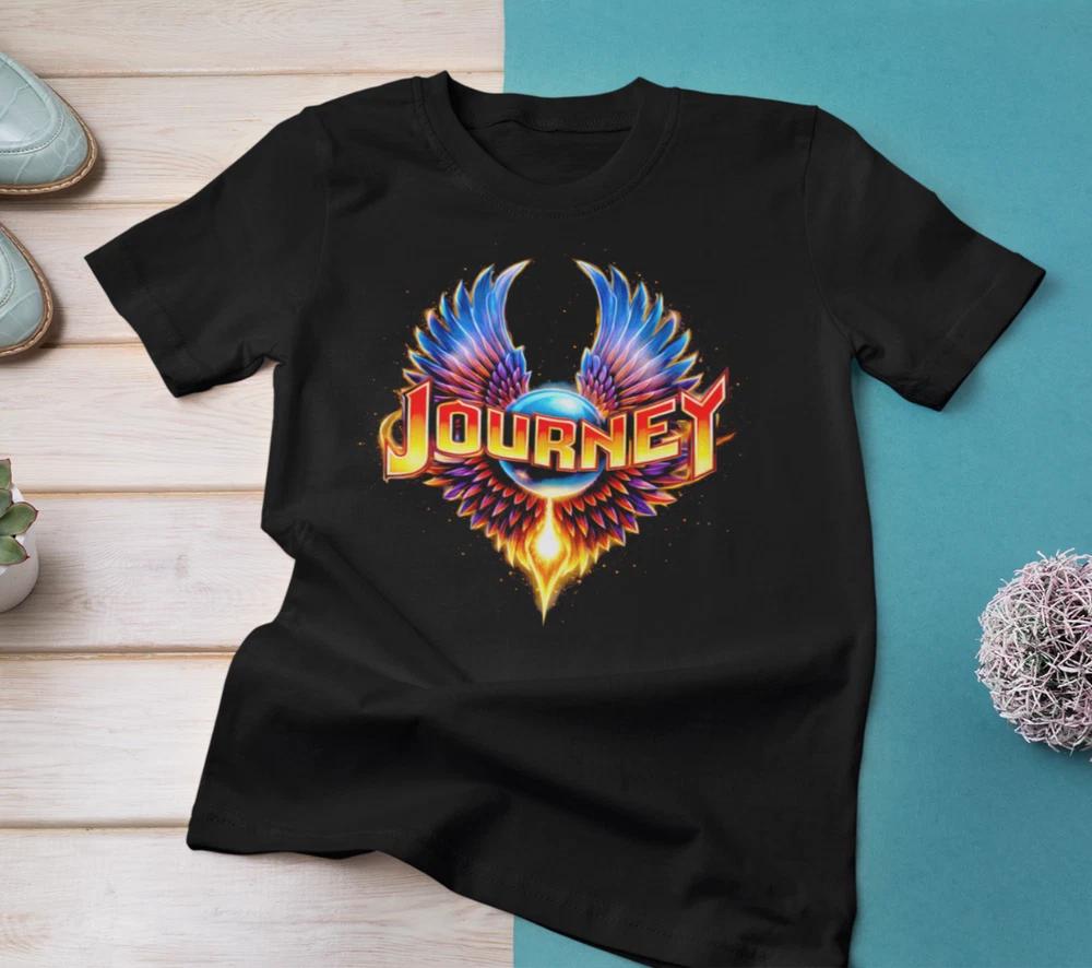 Journey Black Tshirt I Cotton I Arena Rock Jazz Rock outdoors tee for him XL