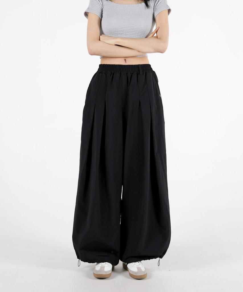 UMM Women'S Rustling Double Pintuck Balloon Wide Pants 2 Colors