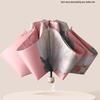 APLO Automatic Pink Peony Black Glue UV Protection Travel Umbrella