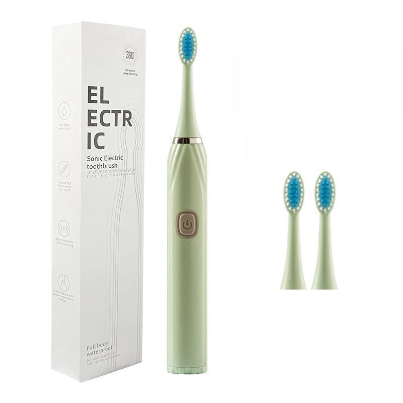 3pcs Ultrasonic Type Household Handheld Soft Bristle Automatic Toothbrush Multifunctional Battery Electric Toothbrush