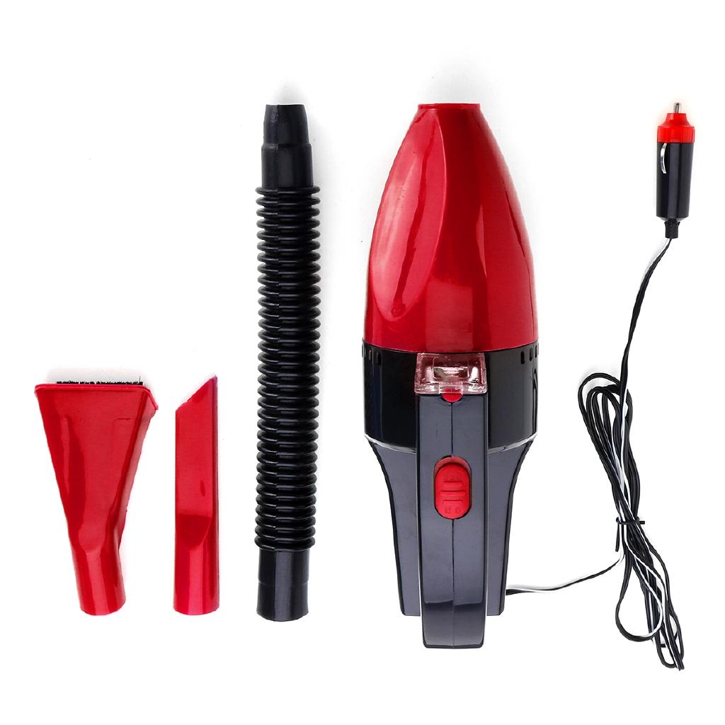 60W LED Light Portable Car Vacuum Cleaner Handheld Vacuum Cleaner Wet And Dry Dual Use Mini Vacuum Aspirateur Voiture