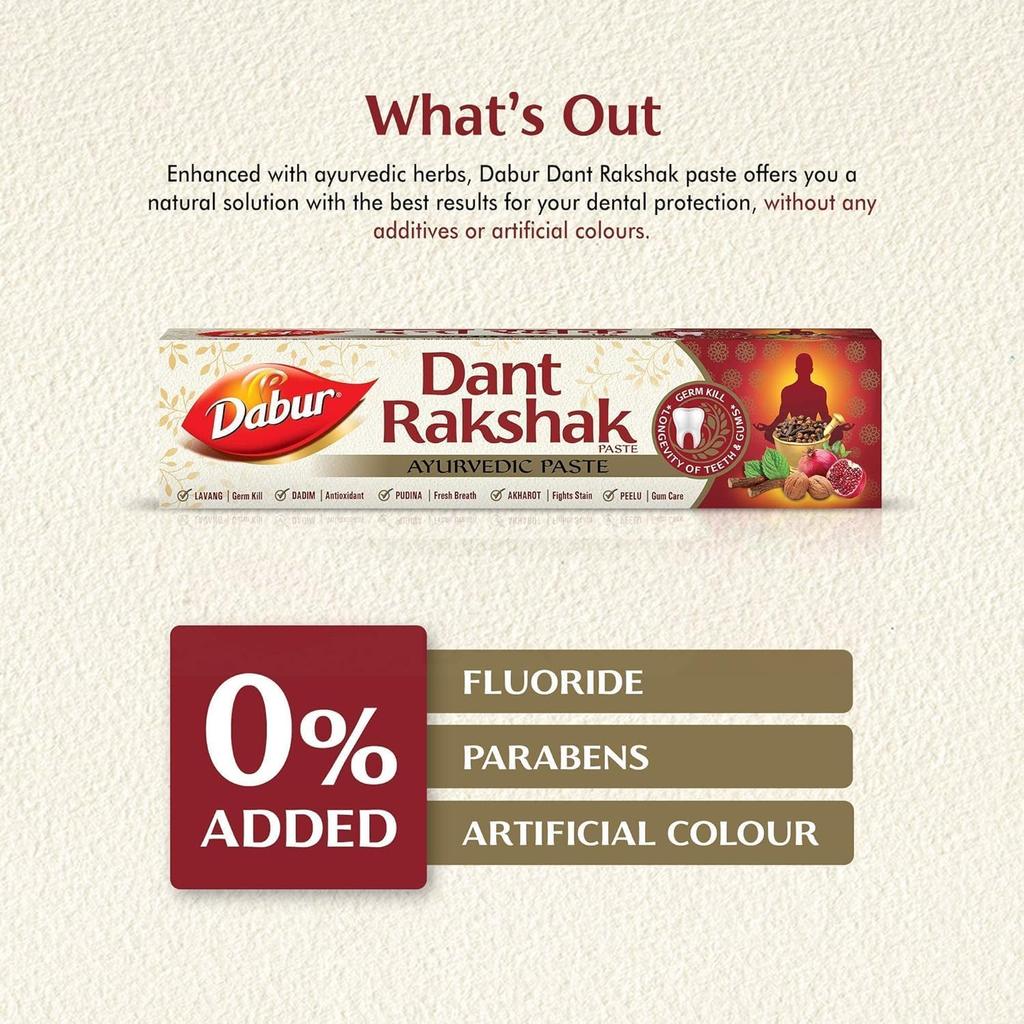 Dabur Dant Rakshak Ayurvedic Toothpaste 700g Pack Of 4 With 32 Herbs For Healthy Gums And Teeth