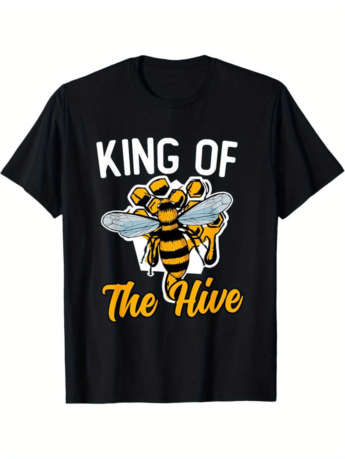 

Womens King of The Hive Cartoon Printed Crew Neck Short Sleeved Tshirt Women Casual Summer Tshirt Clothing S