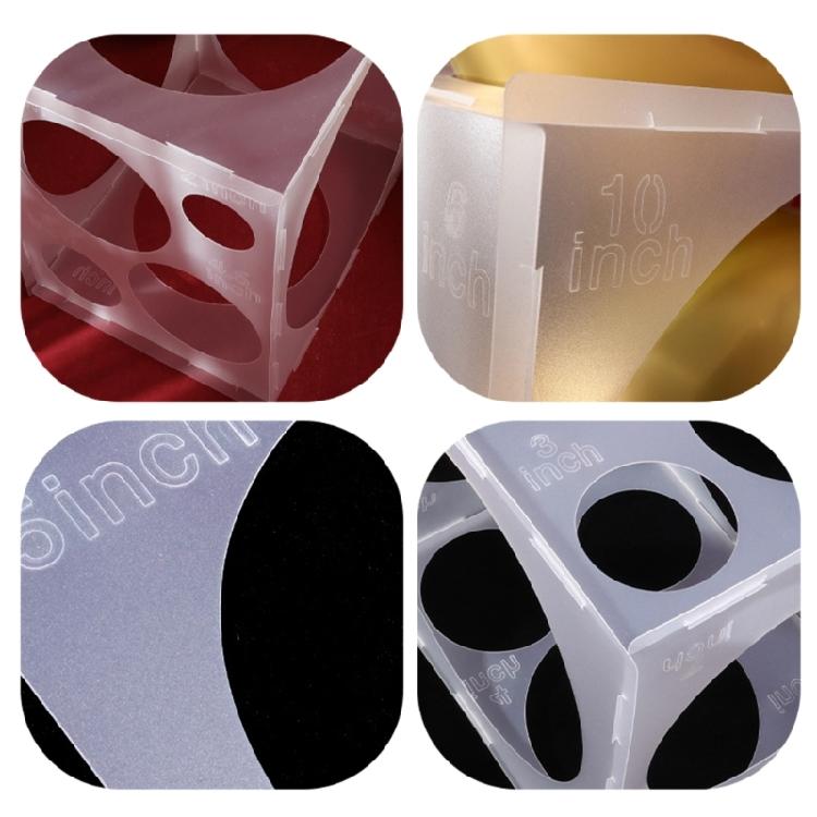 Plastic Balloon Sizer Box Cubes Balloon Size Measurement Tool Collapsible Decors