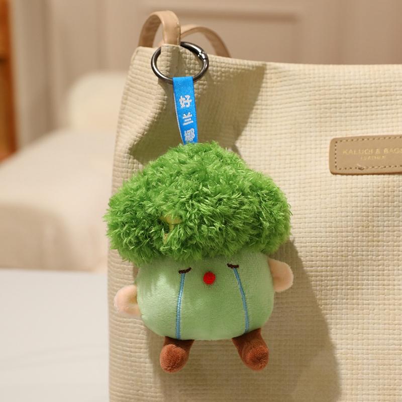 Cute Vegetable Plush Pendant Toys Soft Cartoon Stuffed Garlic Broccoli Eggplant Pumpkin Funny Keychain Birthday Xmas Gifts