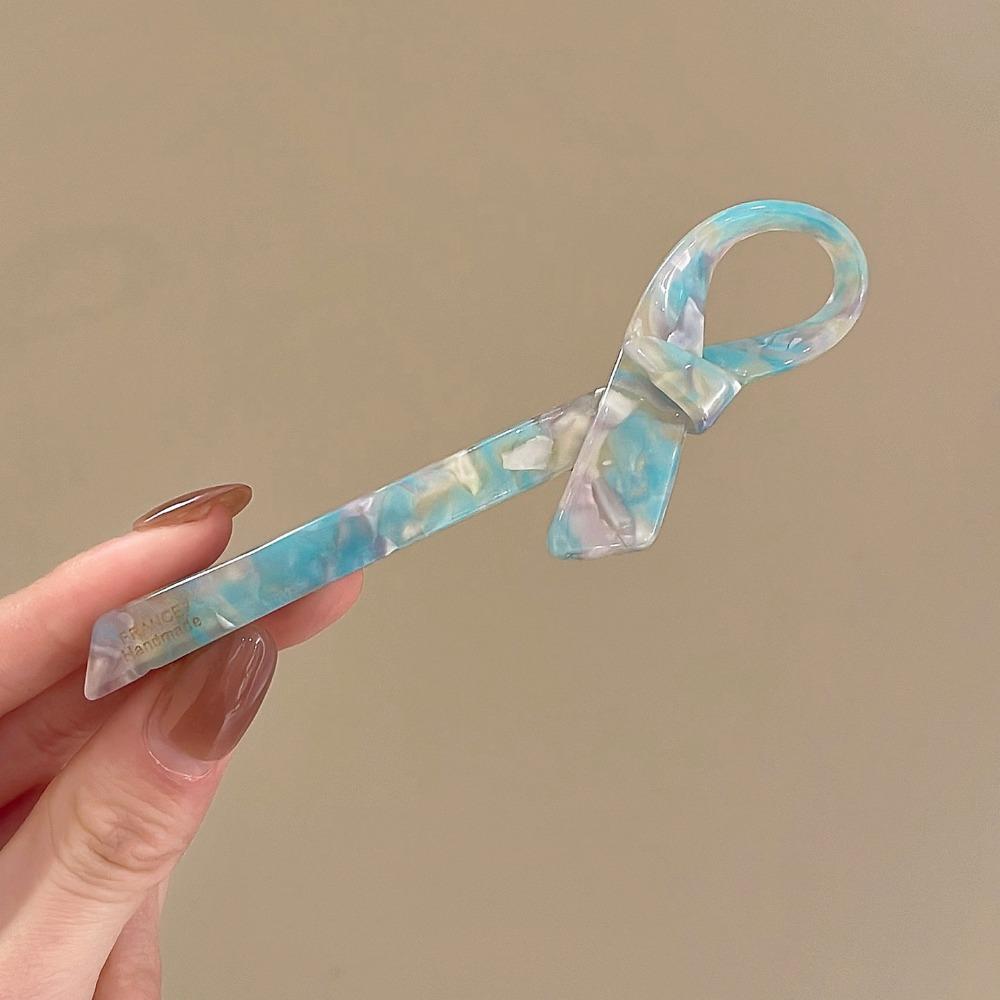 Leopard Print Acetic Acid Bow Hair Clip Korean Style Side Clip  Female Hair Accessories Style 4