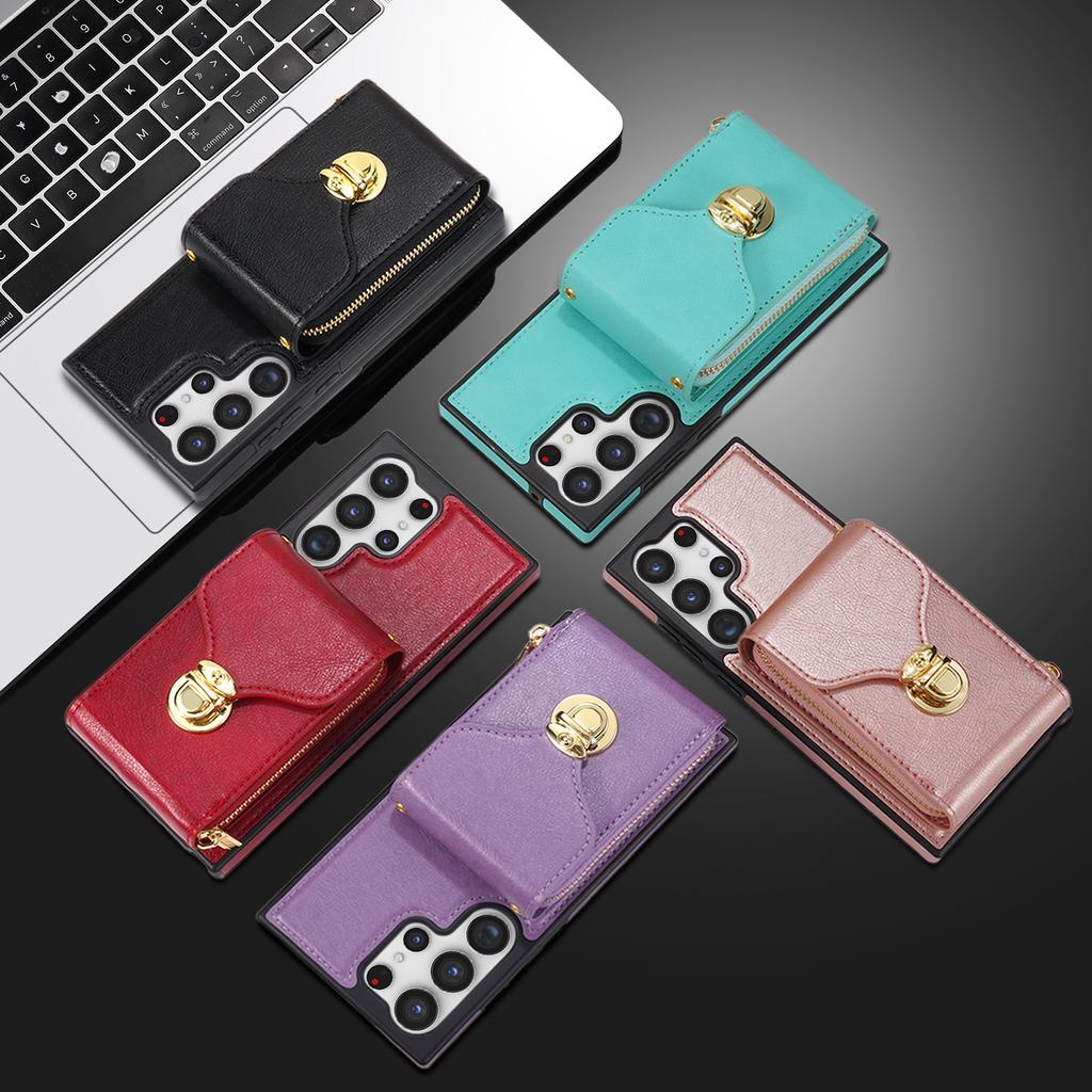 Lanyard Leather Crossbody Case For Samsung Galaxy S26 S25 Ultra S24 S23 FE S22 S21 Plus A36 A56 A37 A14 A54  Wallet Purse Cover