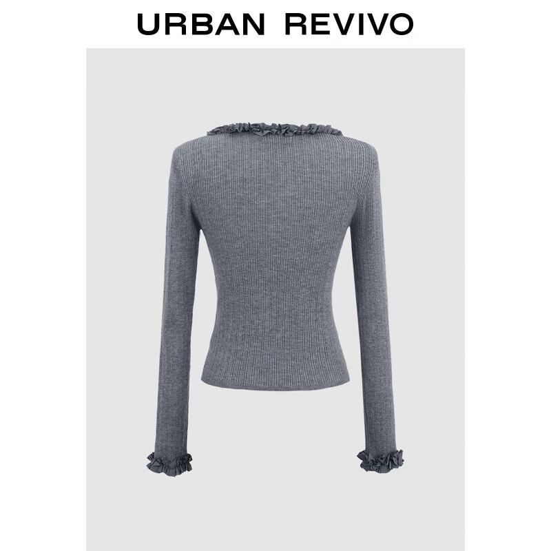 UR Dámský elegantní pletený top s volánky