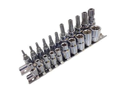 Tamper-Proof Torx Bit Socket & E-Type Torx Socket Set, Male Torx, Female Torx, Star-Shaped Socket, Torx Wrench, Tool Set