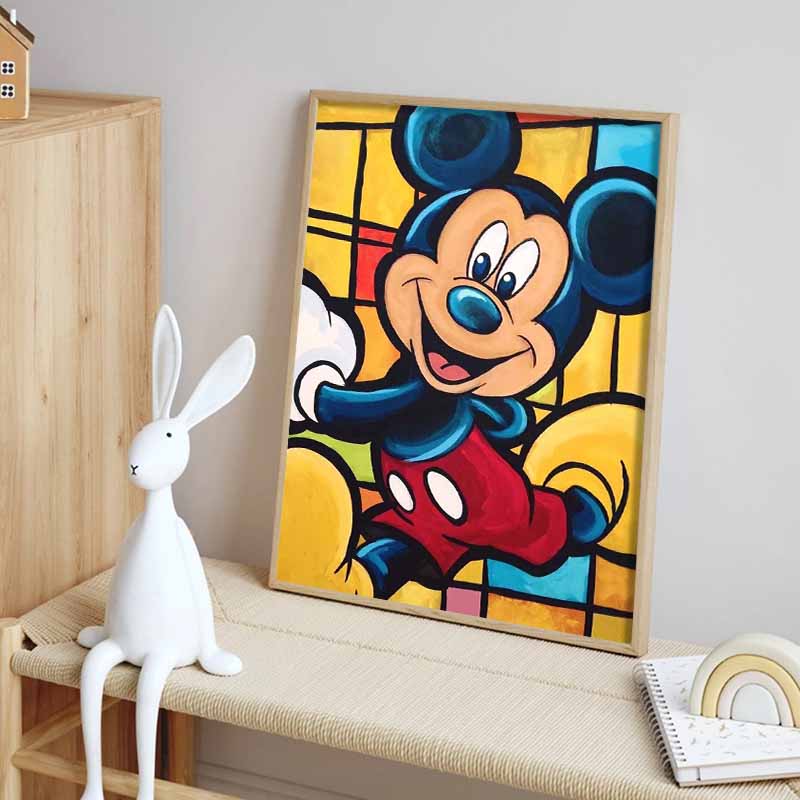 Disney Diamond Stained Window Mickey Mouse Decorative Painting DIY Kit Adult Arts and Crafts Home Decor and Gift