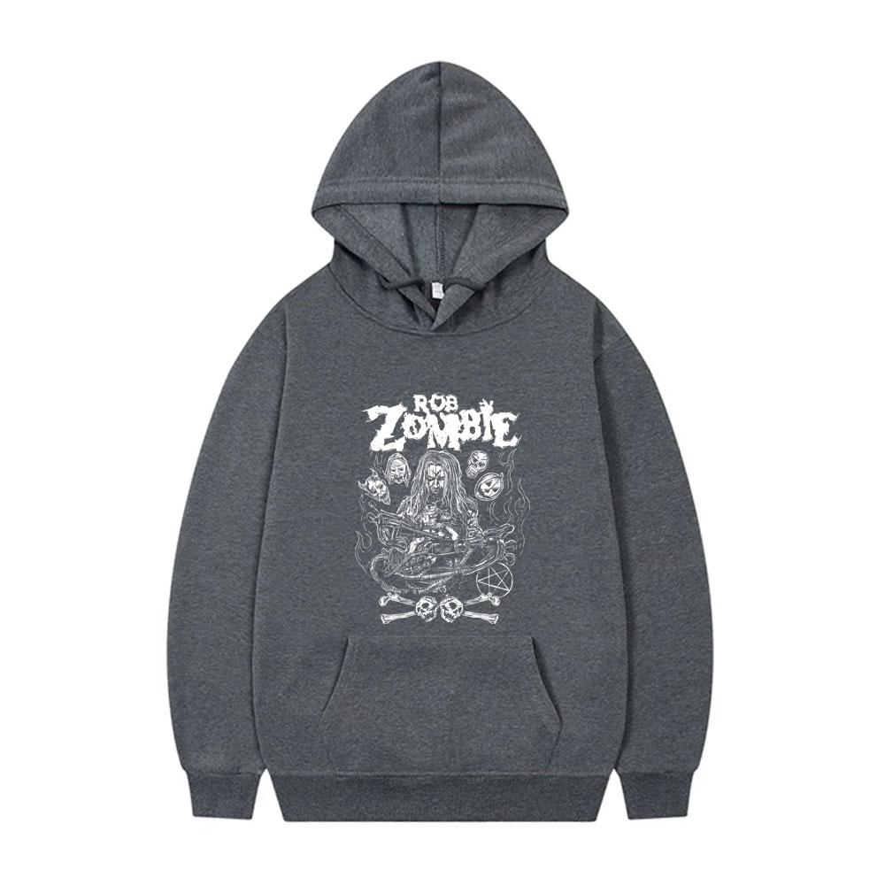 Rob Zombie Hellbilly Deluxe Dragula Print Hoodie Men Women Gothic Oversized Hooded Sweatshirt Rock Metal Music Pullover Hoodies