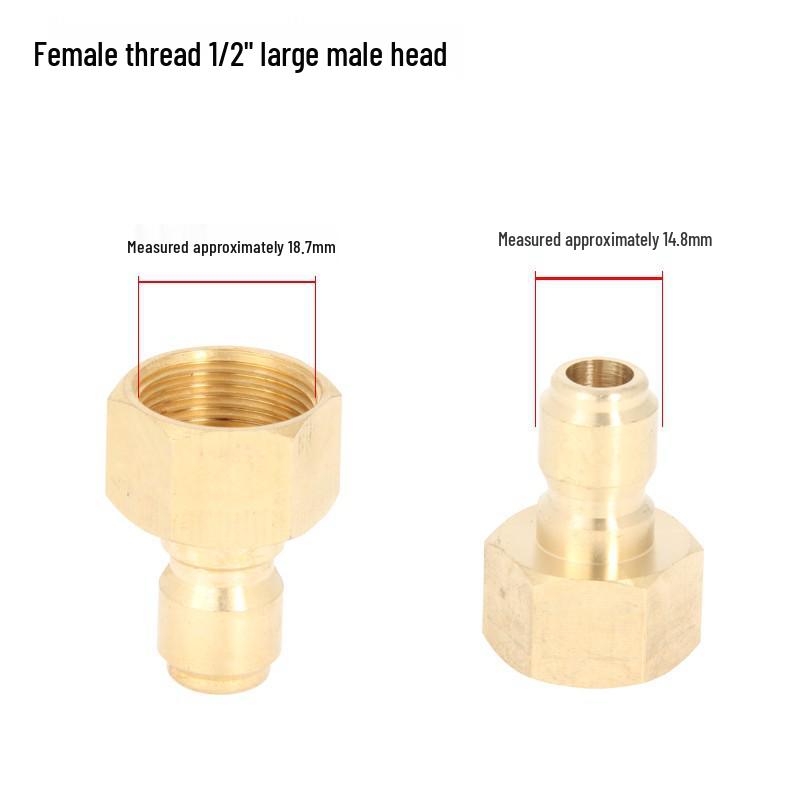 High-Pressure Water Gun Quick Connector for Car Washer, Pipe Cleaning Machine, Copper Accessories
