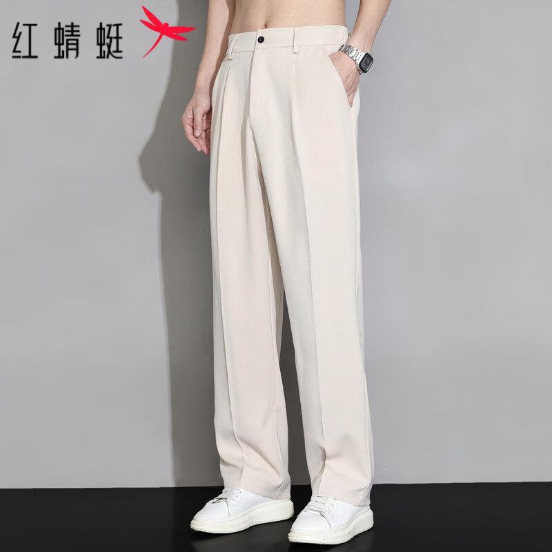 RED DRAGONFLY Men s Ice Silk Straight Leg Casual Pants M