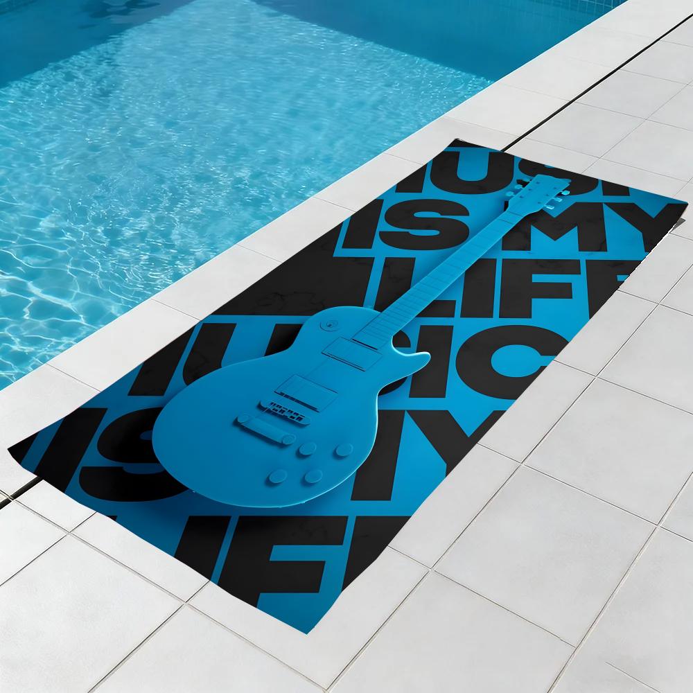 E-Espguitars-S Towel Microfiber Beach Towel, Quick-Dry, Sand-Free, Ultra-Fine Fiber, Super Soft.