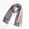 Høst vinterskjerf Brunt Houndstooth skjerf for kvinner dusk sjal