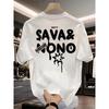 European sizes Trendy Brand Printed Short-sleeved T-shirt Men's Summer New Large-size Versatile Casual Top