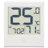 Termômetro OHM medidor de temperatura e umidade display digital grande tela de fácil leitura relógio calendário hora data de mesa montado na parede branco TEM-210B-W