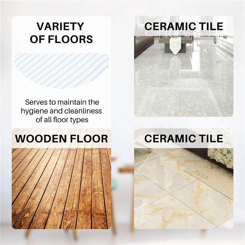 ABWR-25 Pcs Disposable Microfiber Mopping Pads For Ecovacs Robot Vacuum Cleaner OZMO T8 / T8+/ T8 AIVI/ N8/ N8 Pro/ N8 Pro+