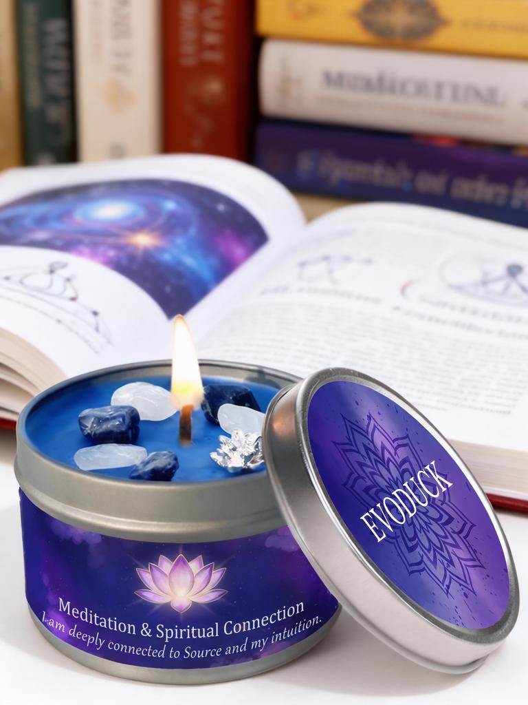 EVODUCK Law of Attraction Sacred Candle for Deep Focus, Meditation, Yoga & Reading | Christmas, Birthday Gift for Women, Friend