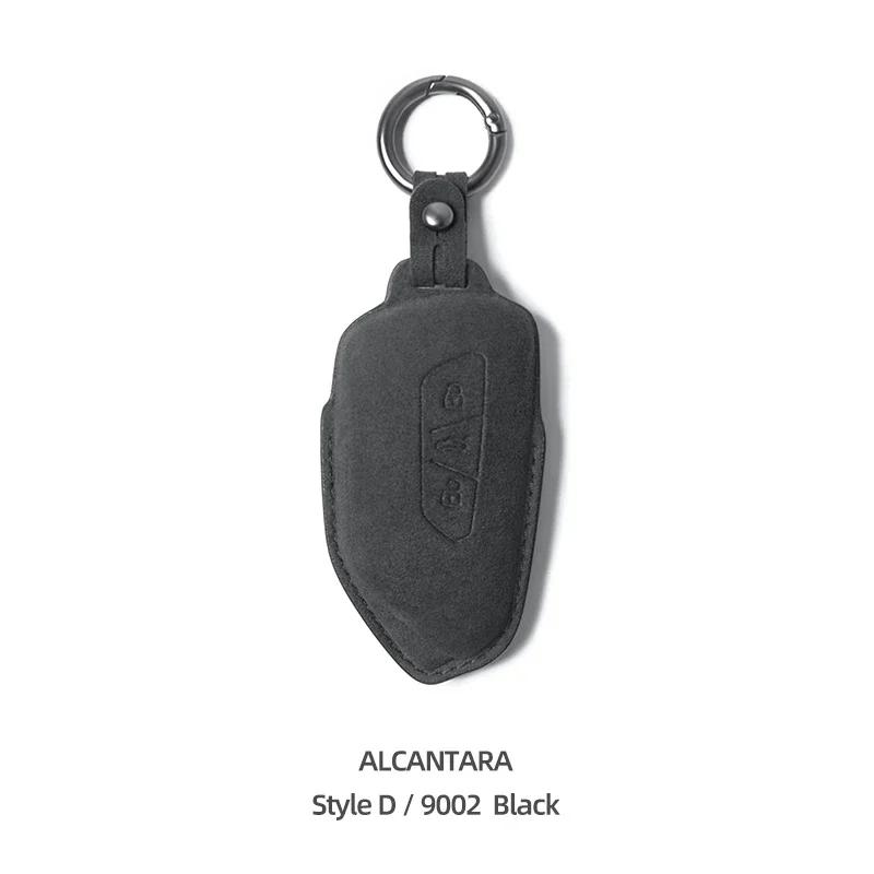 For Volkswagen VW Polo Tiguan Golf Jetta Beetle Eos Scirocco Up Transporter Sharan Made of Alcantara Wrap Car Key Case Cover