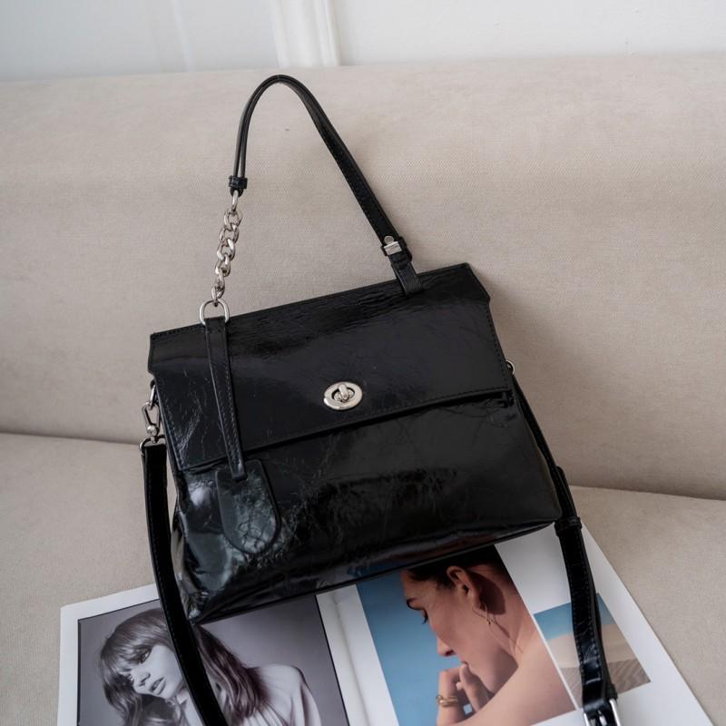 

Texture Commuting Large Capacity Women s Shoulder Bag Versatile Simple Handbag Hong Kong Style Popular Crossbody чорний