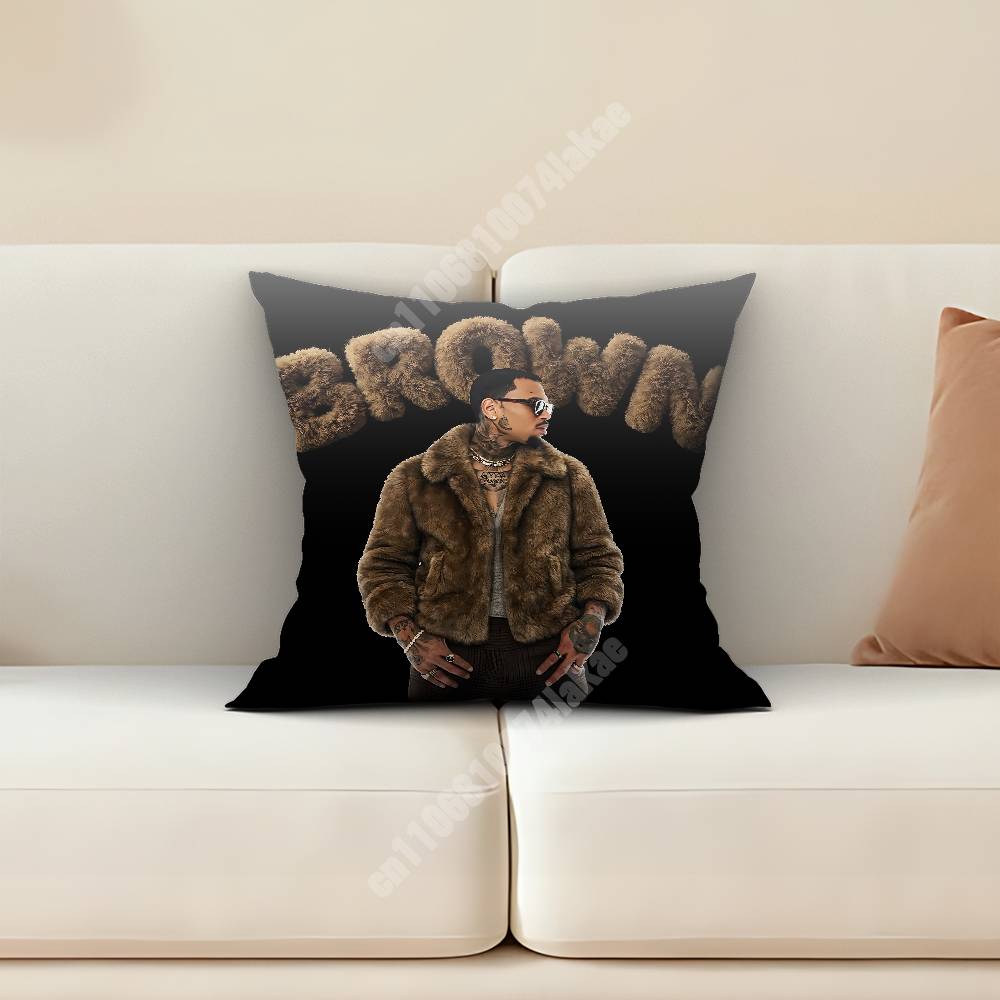 CChris Breezy BBrown For the Moment Sofa Couch Pillow Cover Cushion Case Home Bedroom Decoration