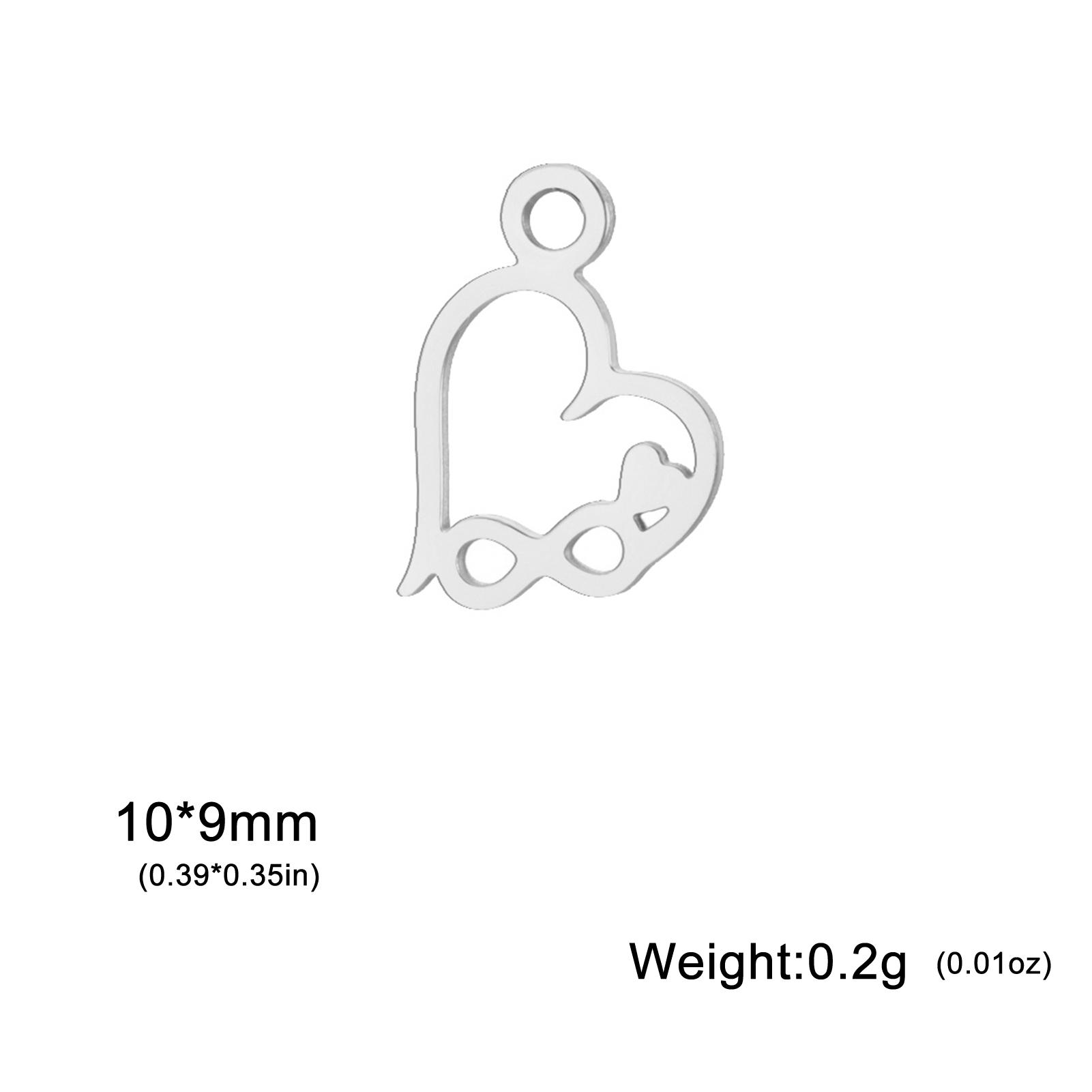 

Teamer 5pcs/Lot Wine Glass Charms For Bracelet Necklace Stainless Steel Loveheart Cross Pendant Jewelry Making Accessories New