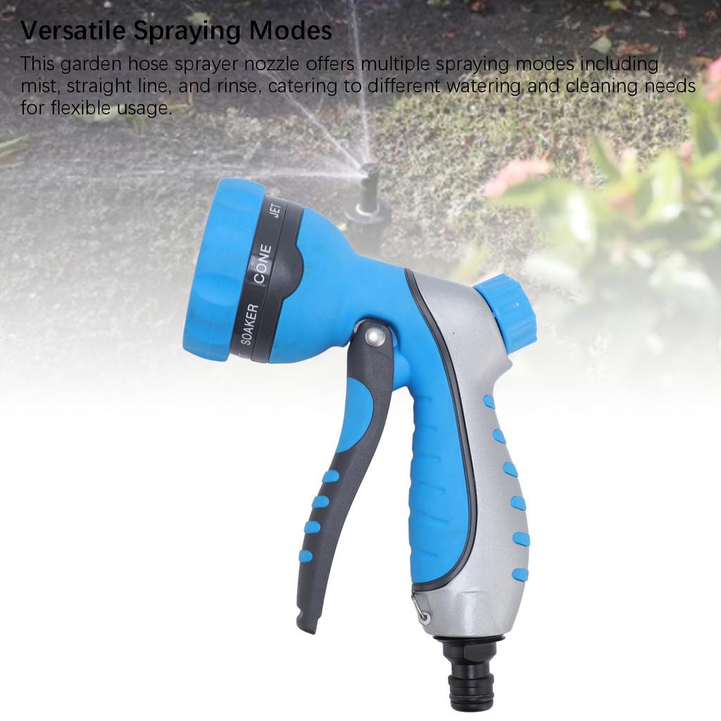 8 Pattern Front Trigger Garden Nozzle Multifunctional High Pressure Water Hose Nozzle for Outdoor Lawn Garden Watering