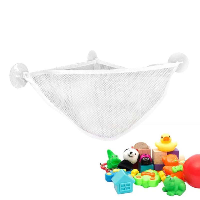 Kids Bath Tub Toy Holder Corner Shower Bag Bath Toys Mesh Bag Bathtub Toy Storage Bathtub Toys Net Organizer For Bathroom